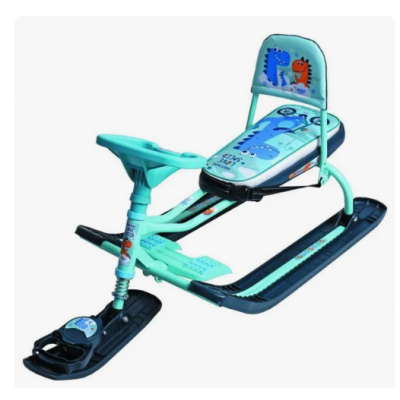 Снегокат Тимка спорт 4-1 ТС4-1/Д бирюзовый с динозавром